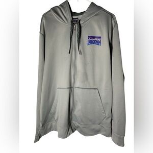 PATAGONIA Full Zip Hooded Sweatshirt Size XL Grey